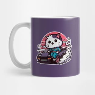 JDM car - Drifting racer cat Mug